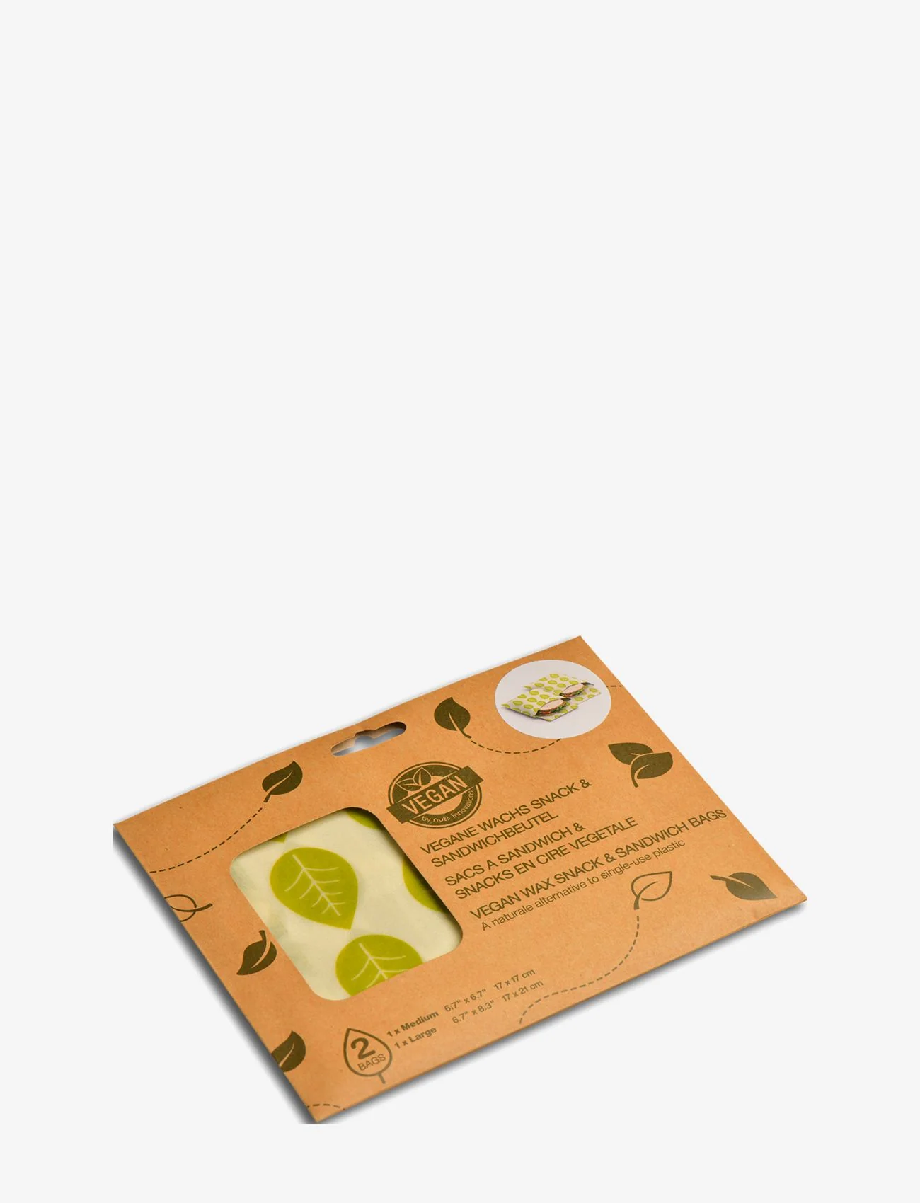 Vegan Wax Wrap Snack & Sandwich 2 pcs set - Image 3